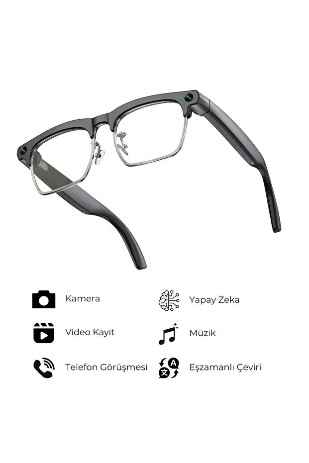 G3 Akıllı Kamera Gözlüğü Bluetooth Müzik Dinleme Fotoğraf Video Kaydı AI Çeviri Yapay Zeka Gözlük